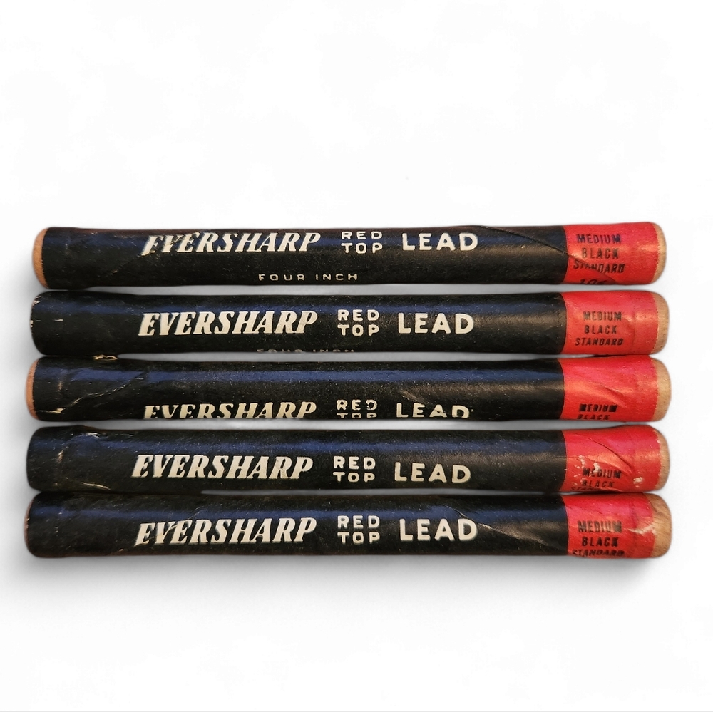 Vintage Eversharp Red Top Lead 4-in - 5 pack